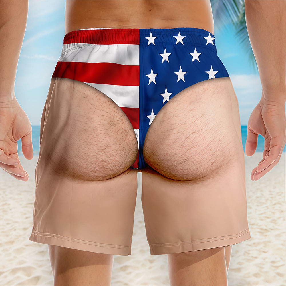 Customized Fun Flag Wild Beast Beach Pants - A Summer Vacation and Travel Gift for Men