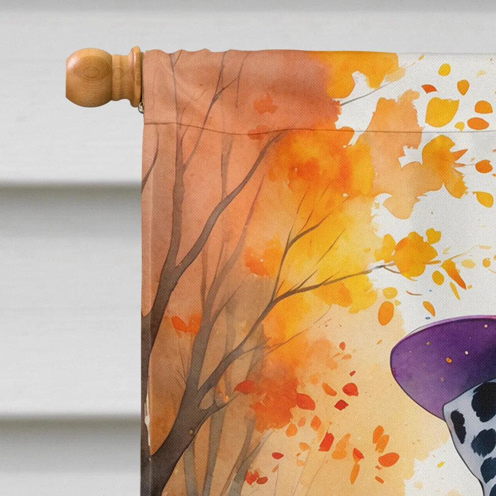 dalmatian trick or treat halloween house flag - product photo 3 of 8