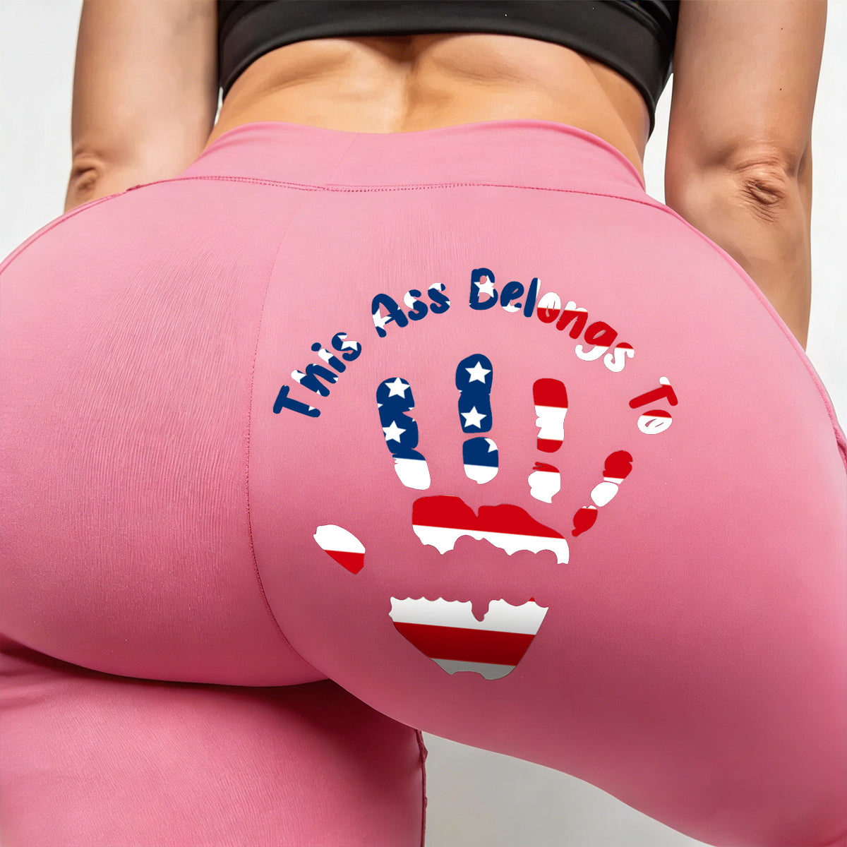 Personalized Name Heart Print Leggings - Custom Anniversary Gift for Her, Romantic "Property of" Apparel