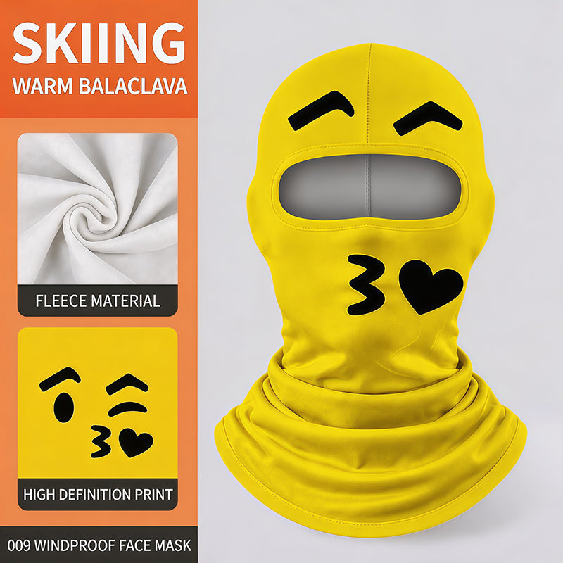 Novelty Fleece Balaclava – Windproof Funny Face Ski Mask That Covers Head, Face & Neck