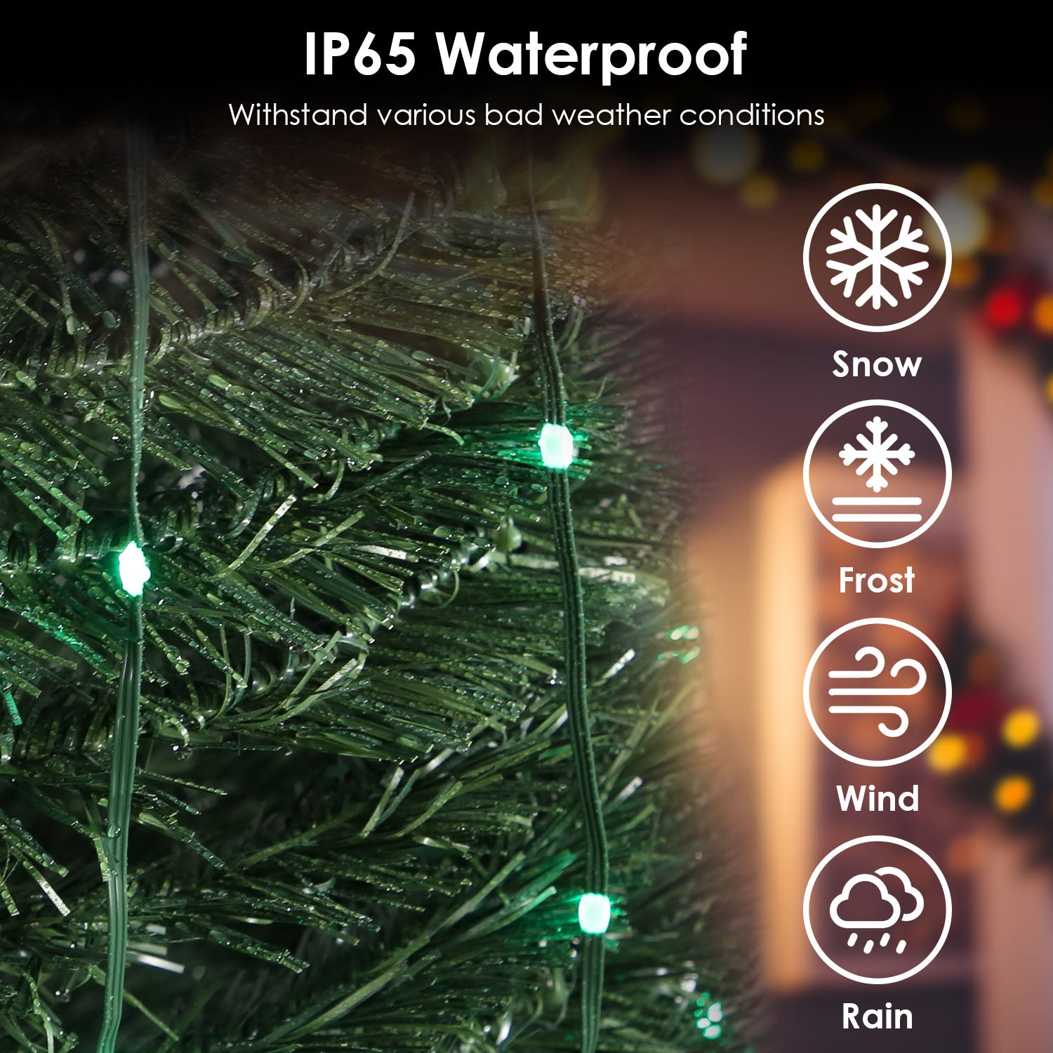 4.9FT 166Pcs LED Lights Collapsible Christmas Tree Light with Remote App Control IP65 Waterproof Customized Multi-Color Mode Timer Setting Work with A