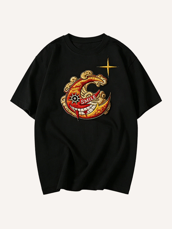 Evil Moon, Smile! Print Short Sleeve