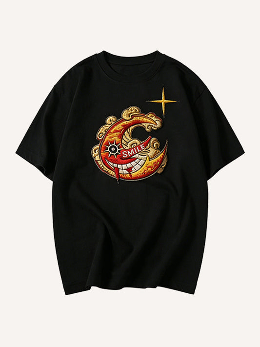 Evil Moon, Smile! Print Short Sleeve