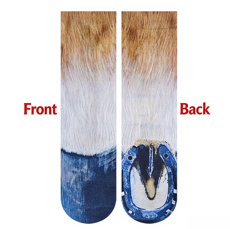 3D Animal Paw Print Socks, Novelty Realistic Animal Feet Crew Socks, Funny Tiger Cat Dog Paw Socks for Halloween Cosplay Party, Prank Gift for Men Women