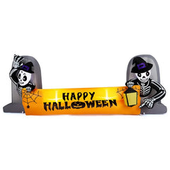 9.6 ft inflatable skeleton tombstone banner 9.6 Ft