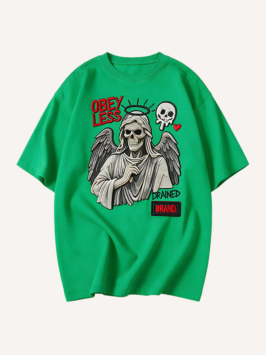 Grim Reaper Is Staring At Us Print Short Sleeve