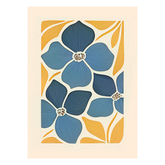 Boho Yellow Floral Black Abstract Leaves Pattern Throw Blanket