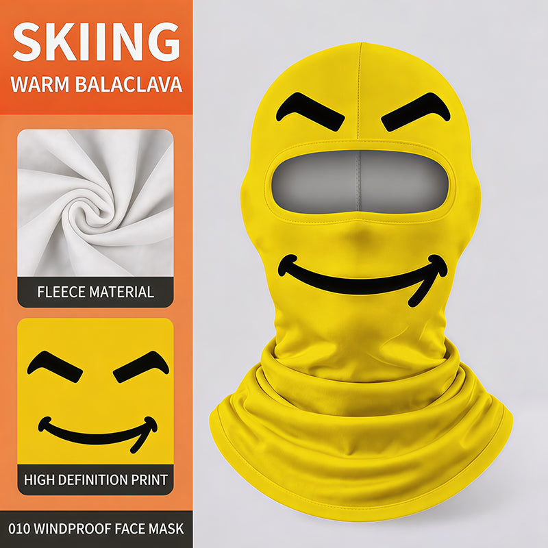 Novelty Fleece Balaclava – Windproof Funny Face Ski Mask That Covers Head, Face & Neck