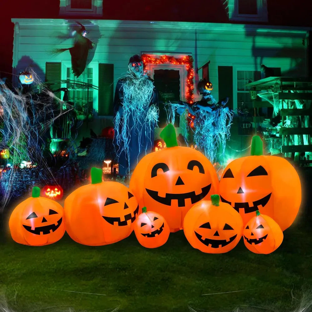7 ft inflatable pumpkin patch with built-in lights - product photo 7 of 7