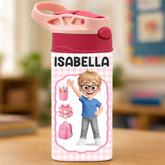 Custom Kids Insulated Water Bottle - Personalized Back To School Gifts For Kids - Back To School Adventure