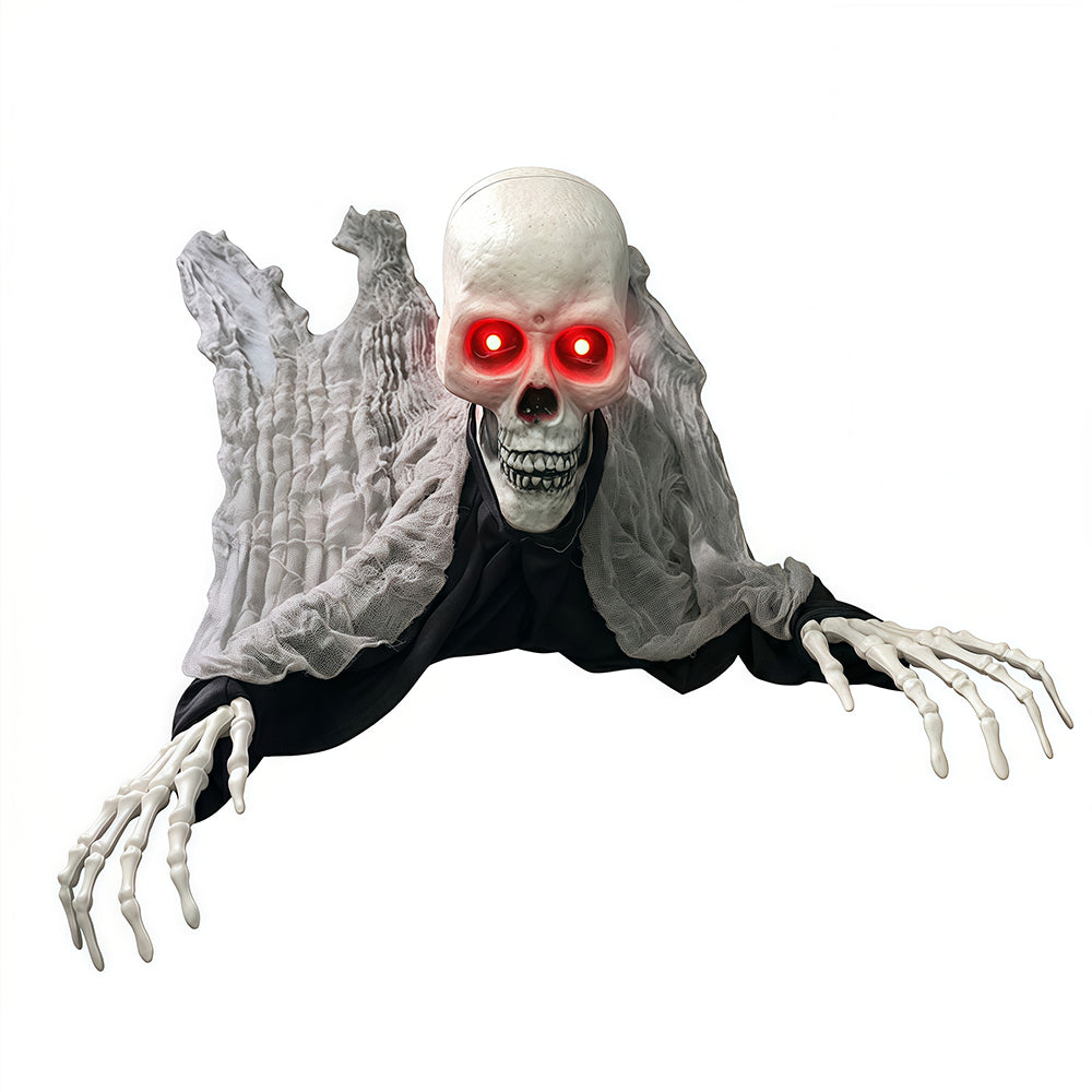 Halloween crawling ghosts, with sound activating props, red LED glowing eyes and terrifying sound effects, suitable for haunted house and courtyard decorations