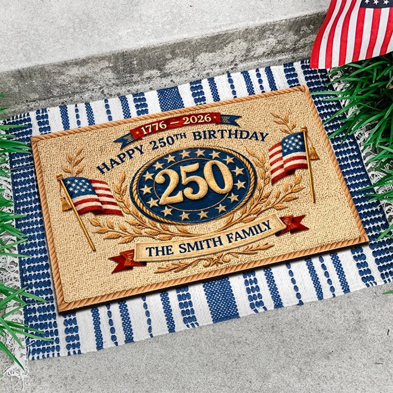 Custom Home Decor Decorative Mat-Personalized America 250th Anniversary Gifts-A Legacy Of Liberty