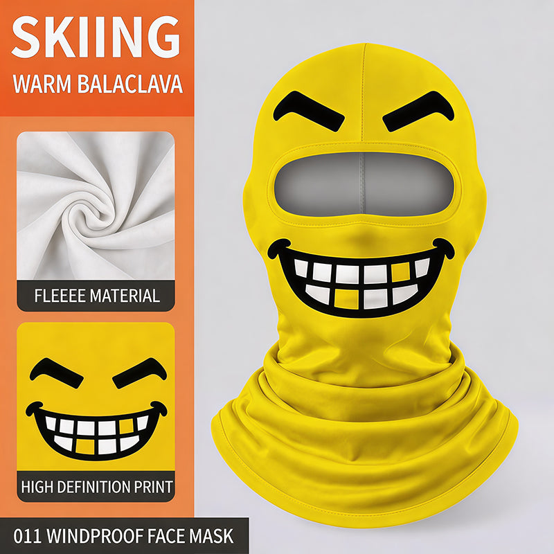 Novelty Fleece Balaclava – Windproof Funny Face Ski Mask That Covers Head, Face & Neck