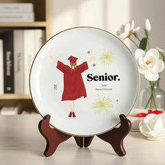 Custom Congratulations on your graduation Personalized Round Jewelry Dish