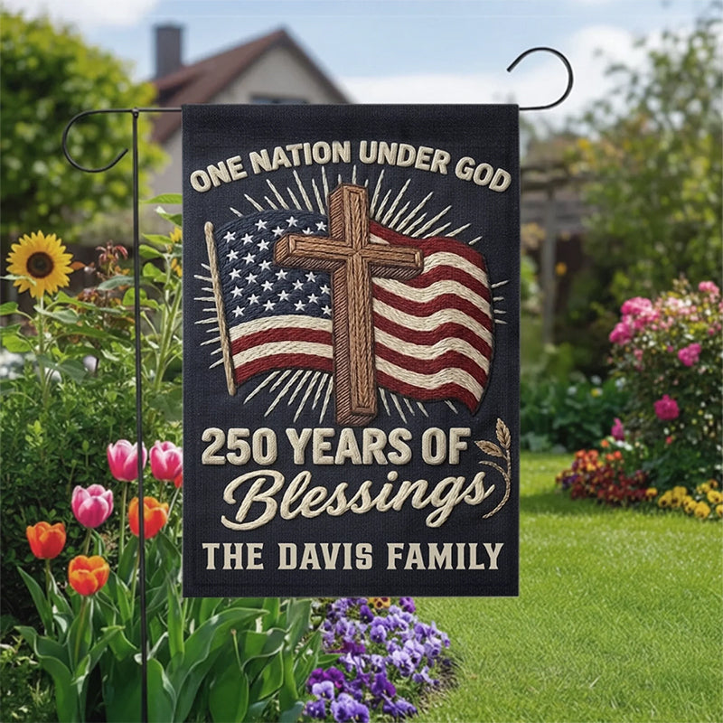 Custom Flag - Personalized America 250th Anniversary Gifts For Mom, Dad, Brother, Sister, Kids - Stars Shine With Pride
