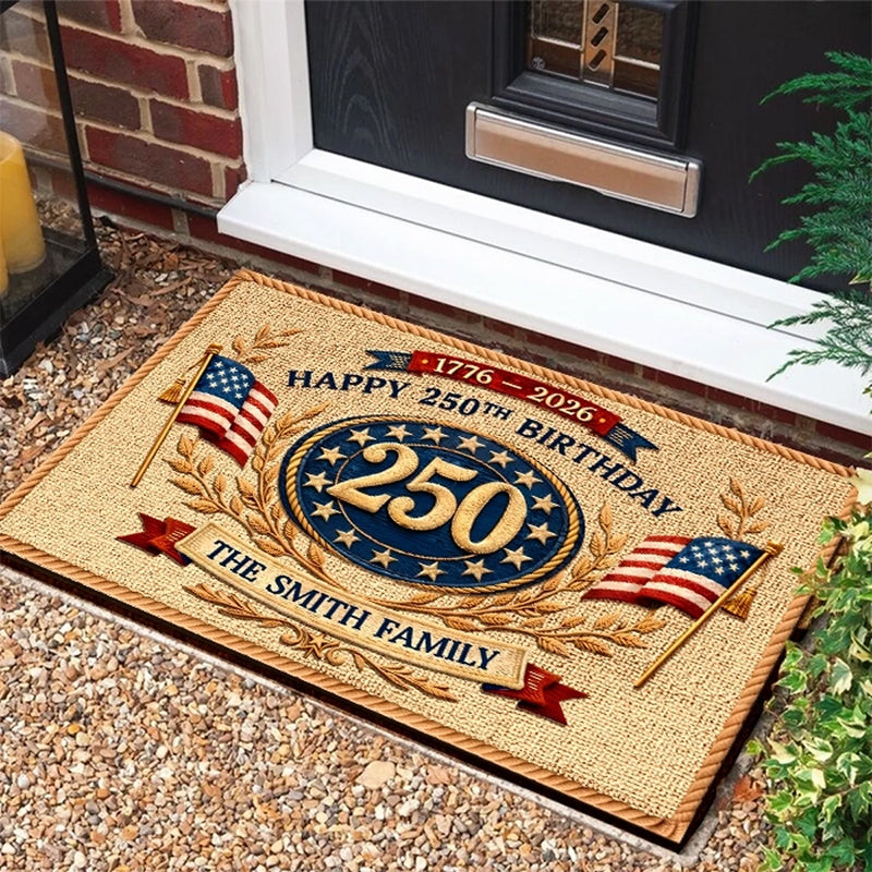 Custom Home Decor Decorative Mat-Personalized America 250th Anniversary Gifts-A Legacy Of Liberty