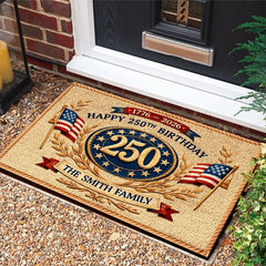 Custom Home Decor Decorative Mat-Personalized America 250th Anniversary Gifts-A Legacy Of Liberty