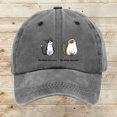 Custom My siblings have paws Cap