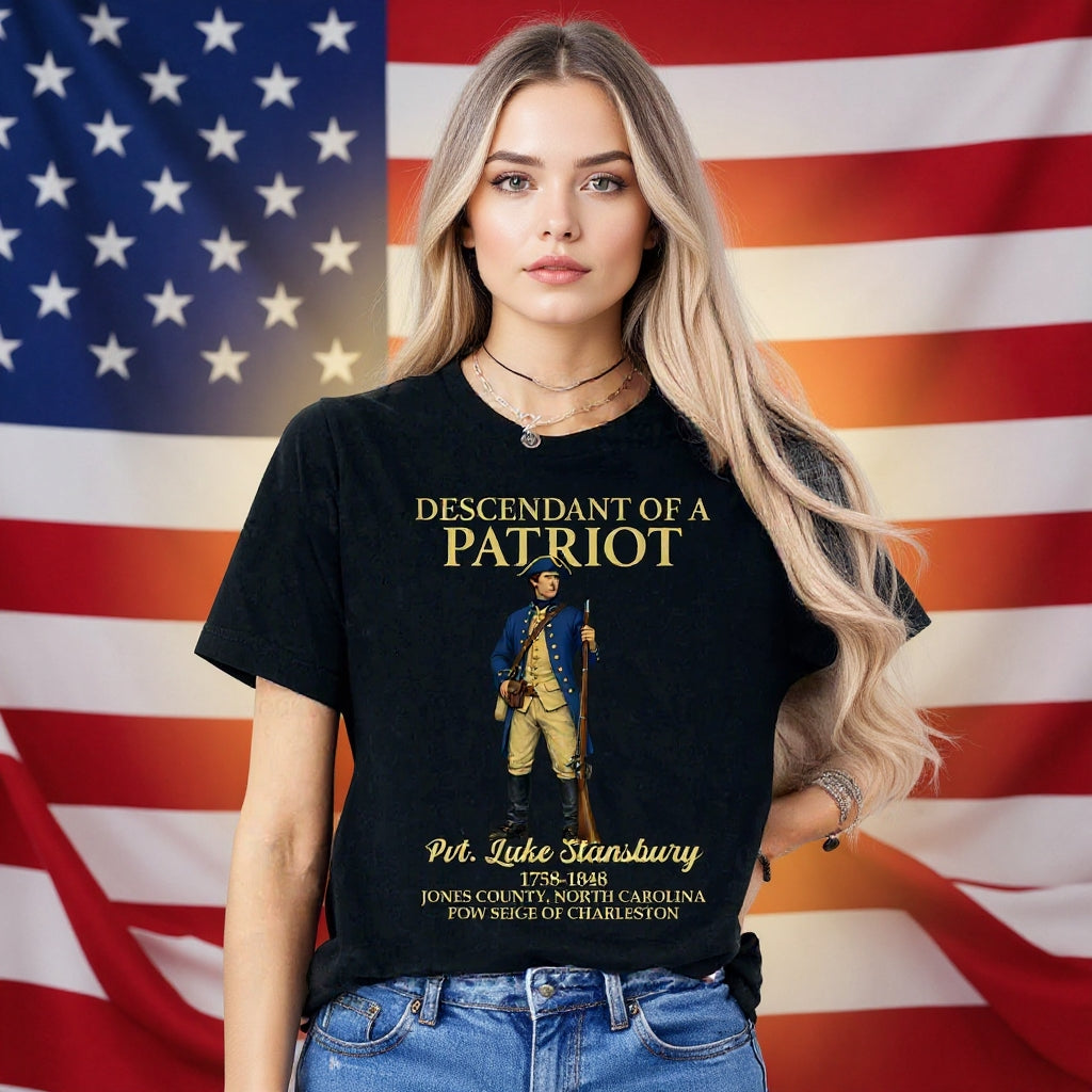 Custom Name Descendant of a Patriot Dark Shirt | Personalized 250 Years USA Sweatshirt | Patriotic Tee