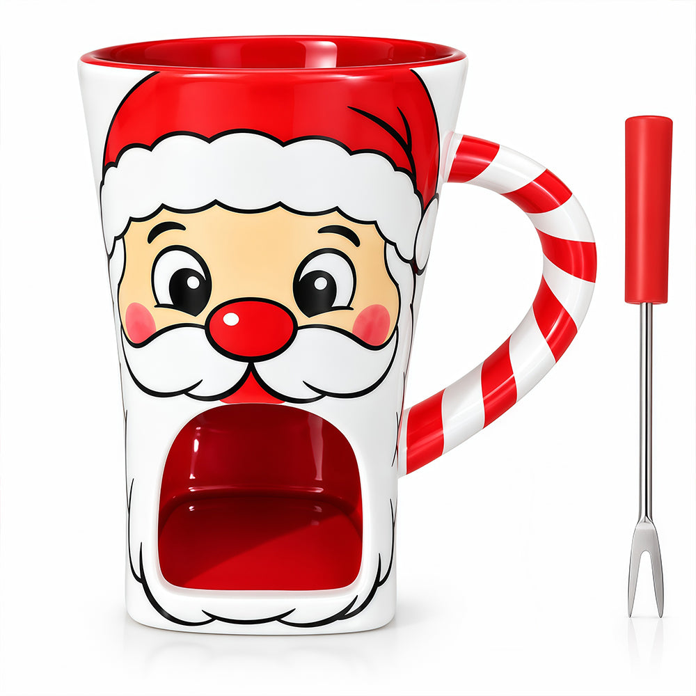 Christmas chocolate melting oven ceramic hot pot cup Microwave oven heated cheese Halloween cup