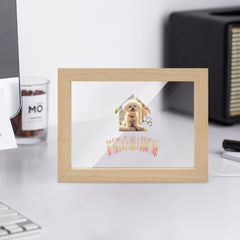 Pet Photo with name in Gradient Finish Wooden Framed