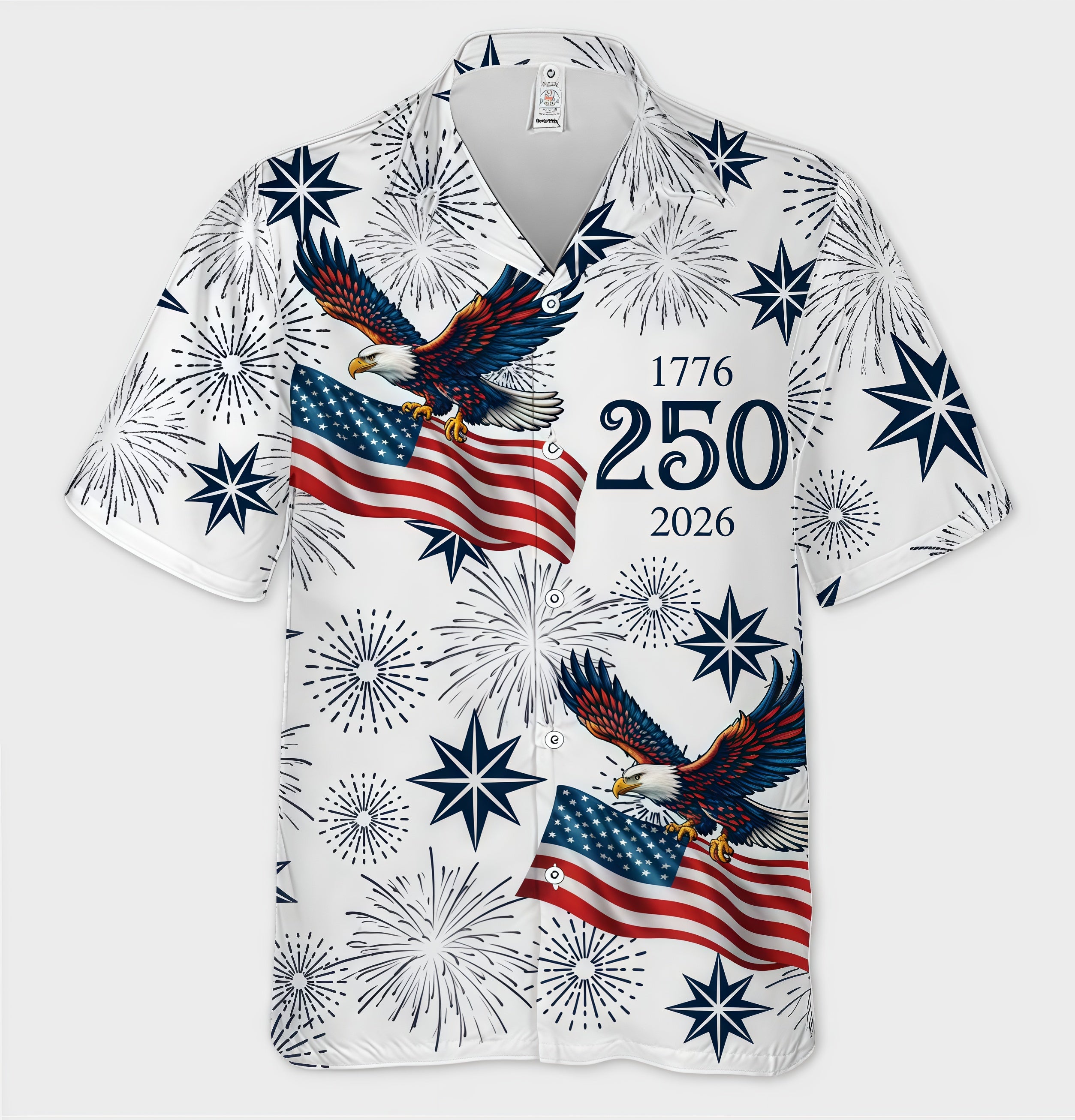 USA 250th Anniversary 1776‑2026 Eagle Flag Firework Shirt