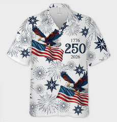 USA 250th Anniversary 1776‑2026 Eagle Flag Firework Shirt