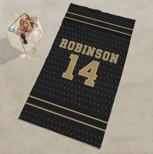 Sports Jersey Personalized 30x60 Beach Towel