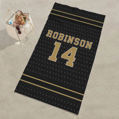 Sports Jersey Personalized 30x60 Beach Towel