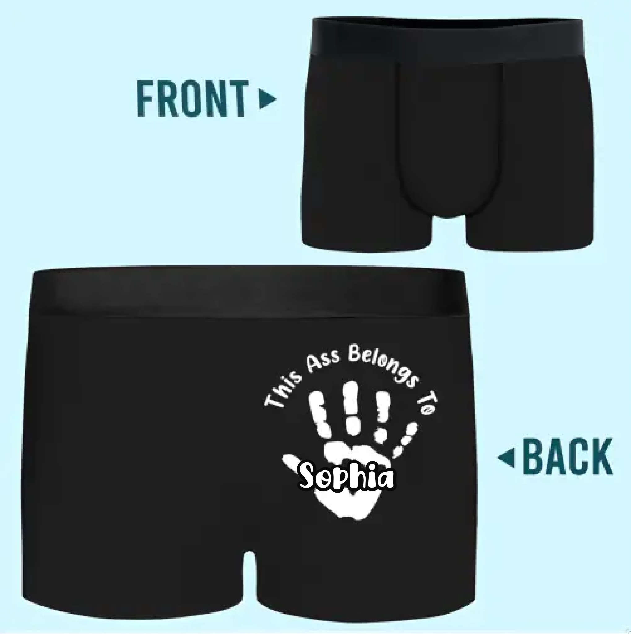 This Butt’s Got An Owner - Couple Personalized Custom Boxer Briefs, Men's Boxers - Gift For Husband Wife, Anniversary