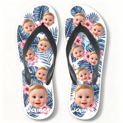 Customized printed flip-flops, customized pictures, summer beach sandals - personalized gifts for you!