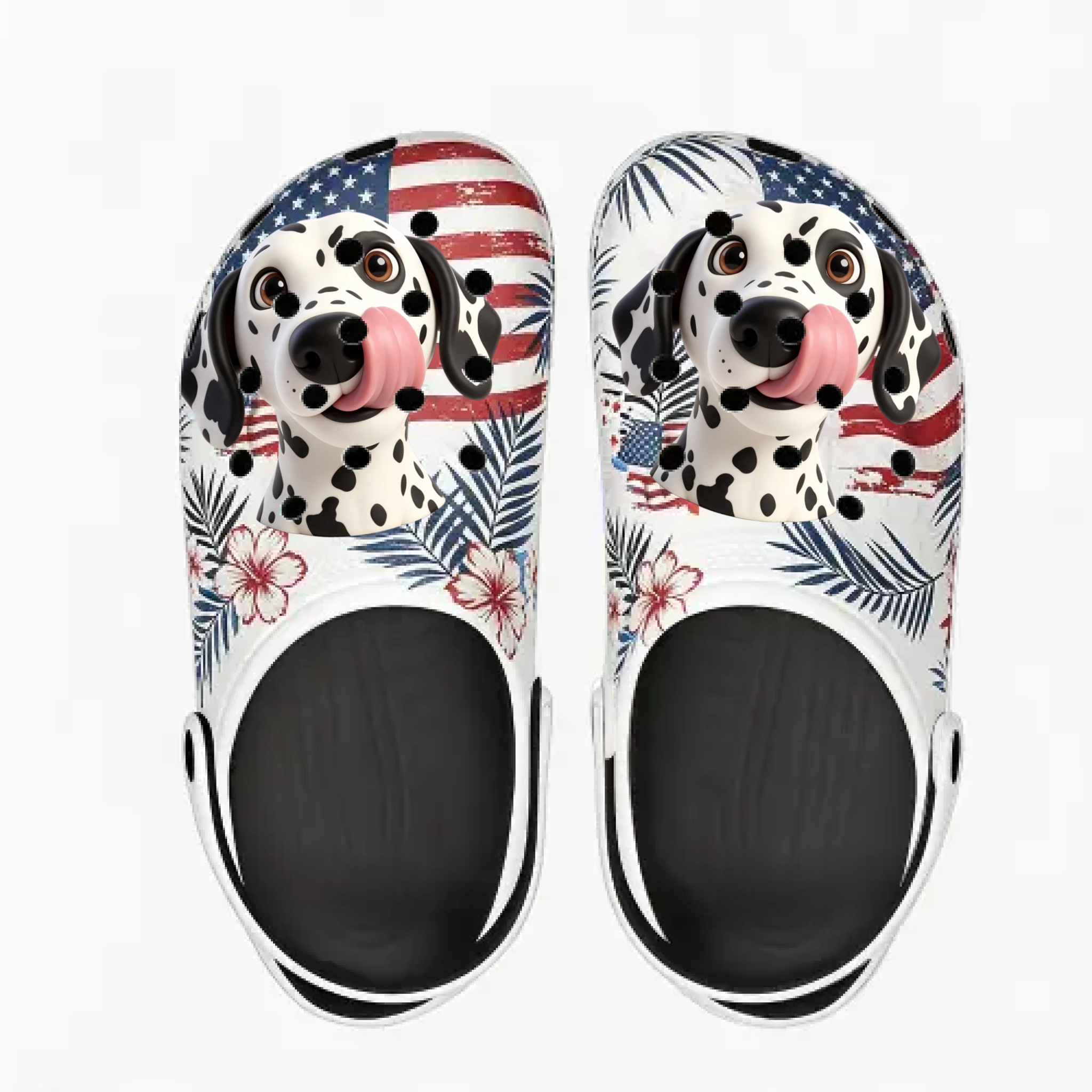 Customizable Hawaiian print slip-on shoes - Personalized photo - A gift for your friend or pet