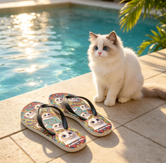 Customized printed flip-flops, customized pictures, summer beach sandals - personalized gifts for you!