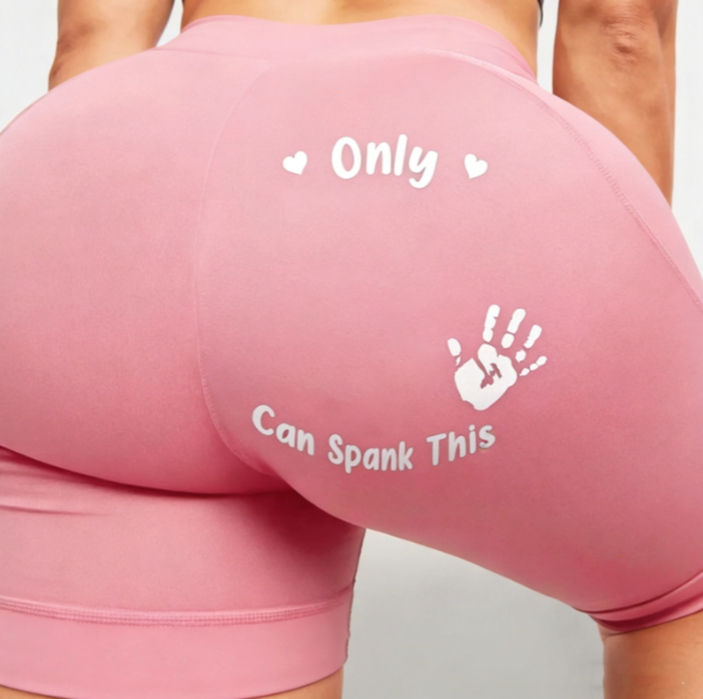 Custom Photo Certified Spanking Zone - Couple Personalized Custom Biker Leggings - Gifts For Wife, Anniversary