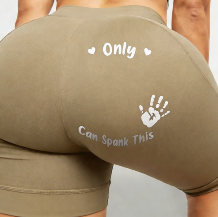 Custom Photo Certified Spanking Zone - Couple Personalized Custom Biker Leggings - Gifts For Wife, Anniversary