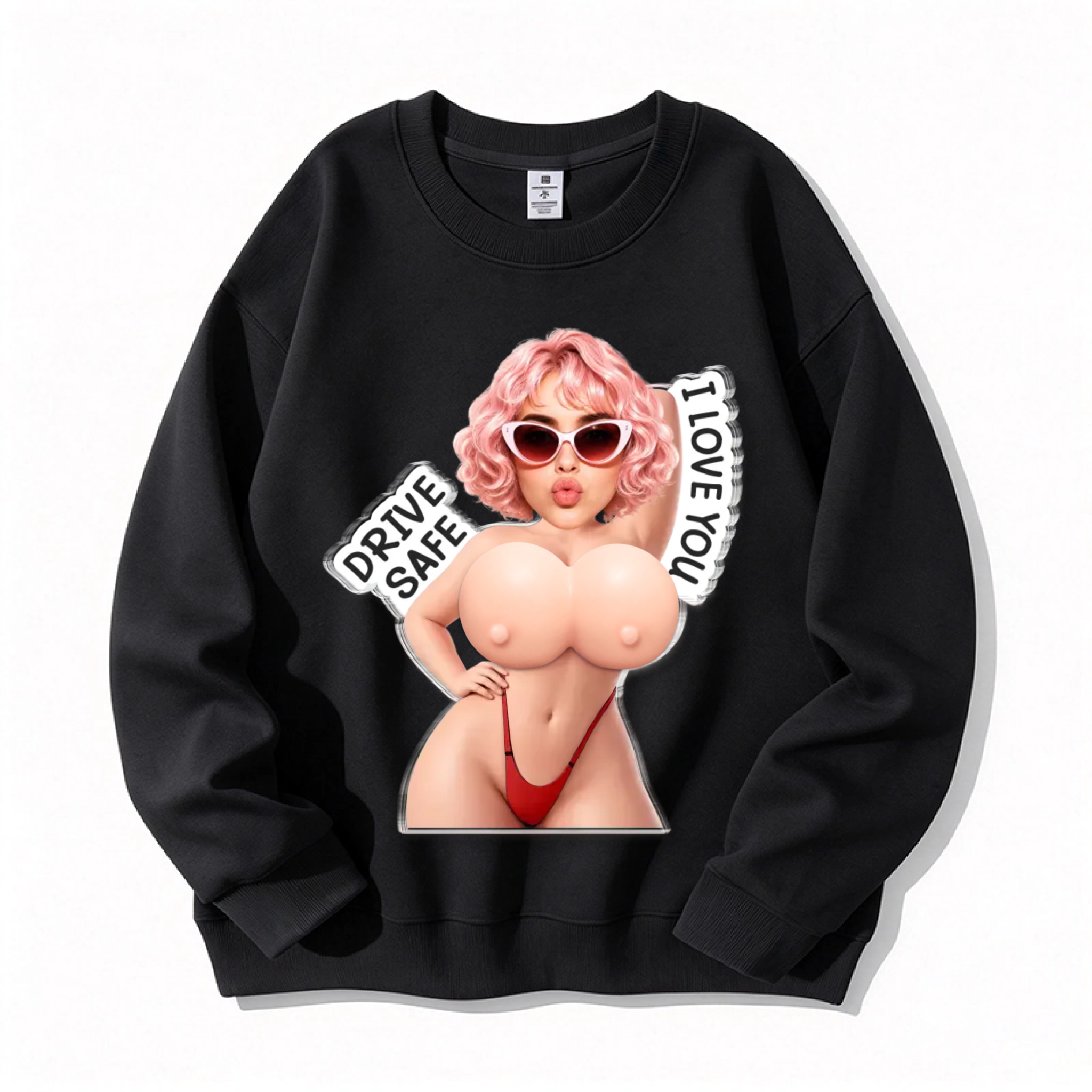 Customized sweatshirt featuring a sexy and humorous couple image- Personalized Anniversary Wedding Gifts For Husband And Wife, Him And Her - Come Home To Me