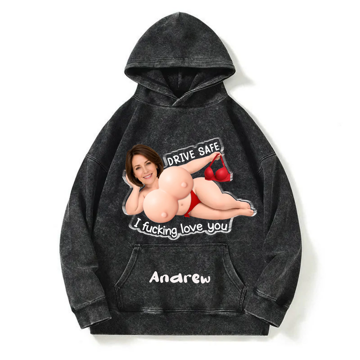 Customized sweatshirt featuring a sexy and humorous couple image - A customized anniversary or wedding gift for couples or individuals