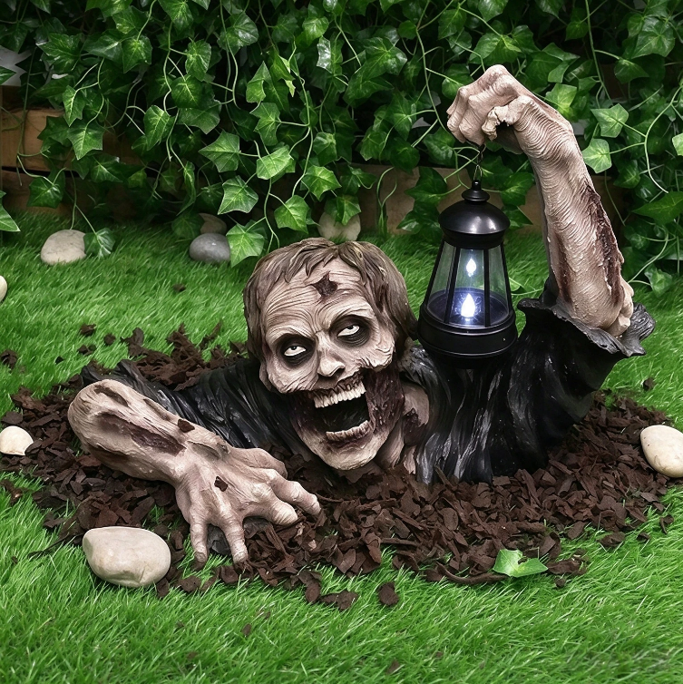 Halloween terror zombie lantern decoration for the courtyard - creating an eerie atmosphere