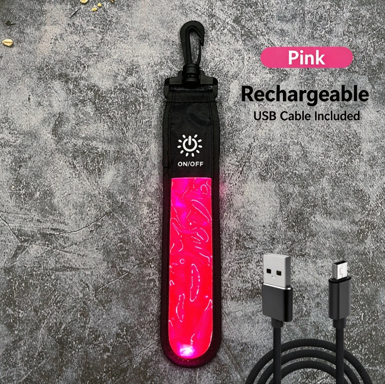 LED Backpack Safety Light, Rechargeable Glowing Hanging Light with USB Cable