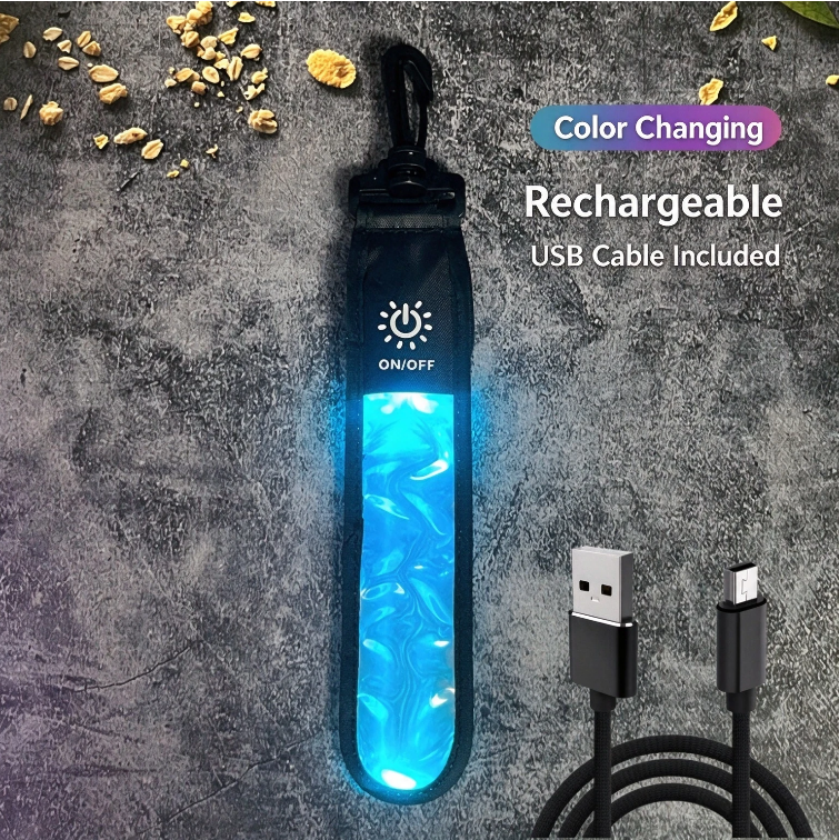 LED Backpack Safety Light, Rechargeable Glowing Hanging Light with USB Cable