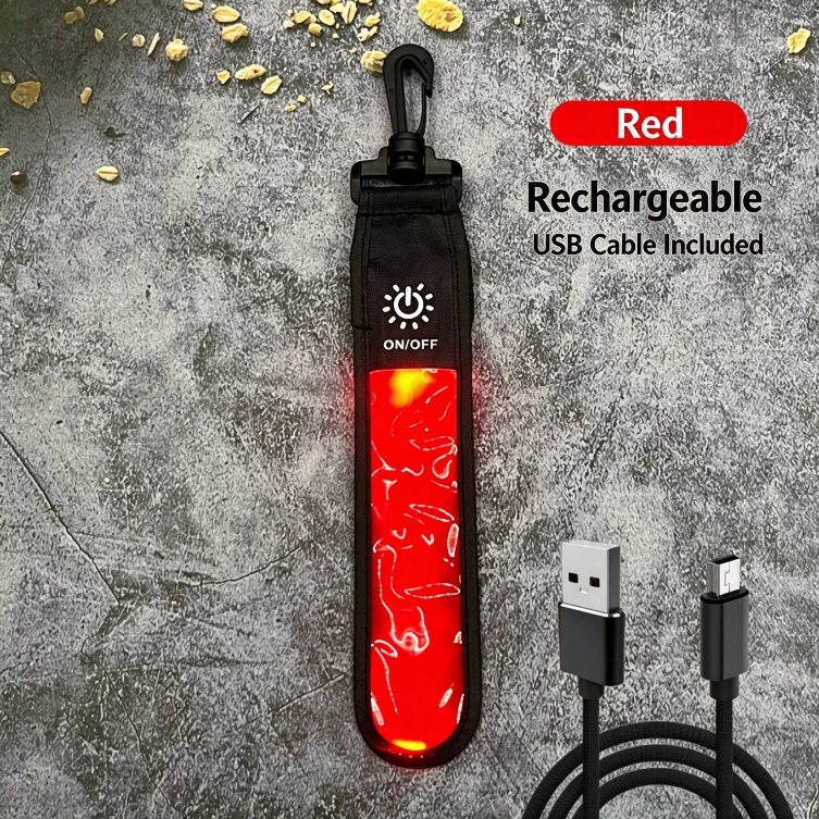 LED Backpack Safety Light, Rechargeable Glowing Hanging Light with USB Cable