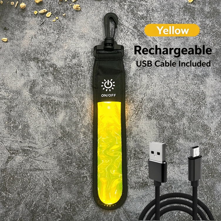 LED Backpack Safety Light, Rechargeable Glowing Hanging Light with USB Cable