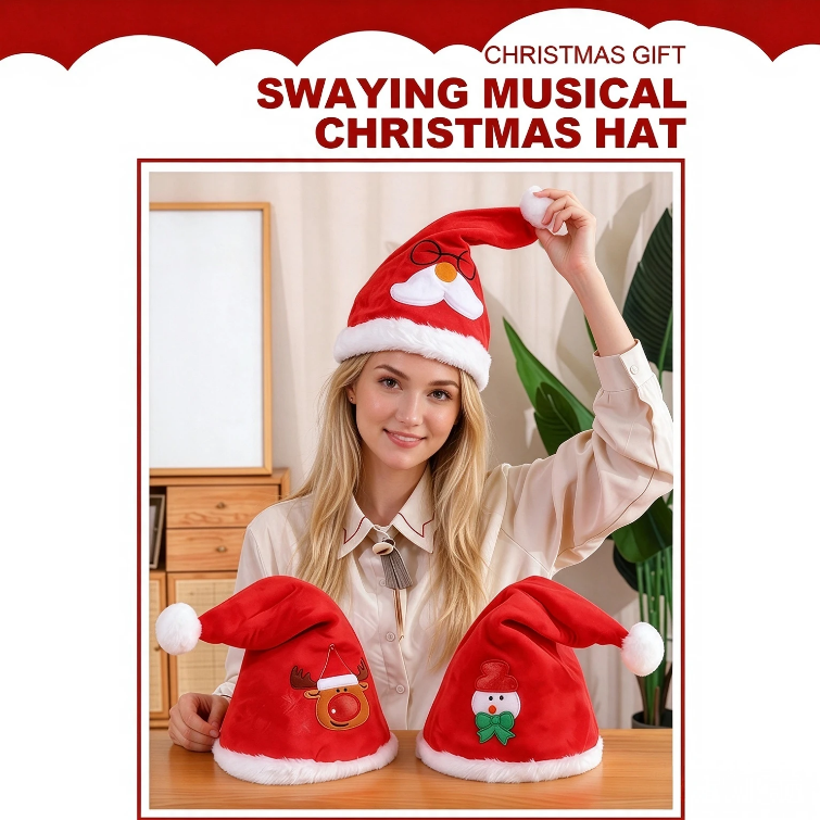 Music swaying like a Christmas hat, an interesting festive gift