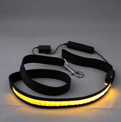 USB rechargeable LED dog leash, a safety light for night walking dog chain, suitable for all sizes of pets