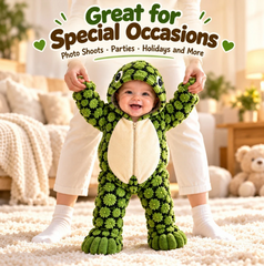 Little Turtle Plush Shell Baby Onesie, Cute 3D Tortoise Hooded Romper