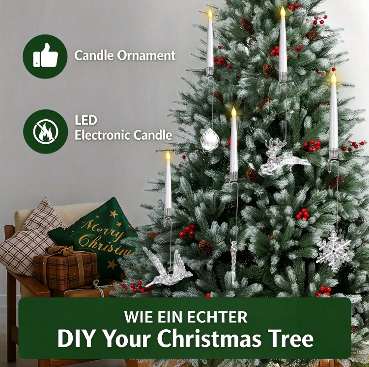 Floating remote control candle lamp - LED imitation candle. Suitable for Halloween and Christmas decorations.