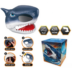 Moving jaw dinosaur mask with roaring sound, animal role-playing mask, Halloween prank funny helmet