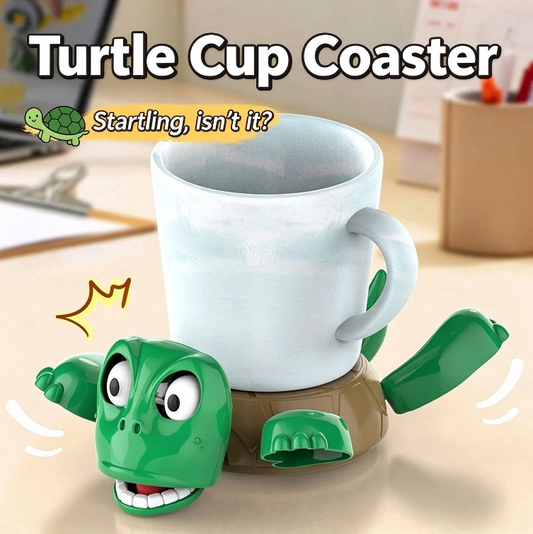 Surprise Pop-up Turtle Prank Cup Coaster, Funny Scare Toy