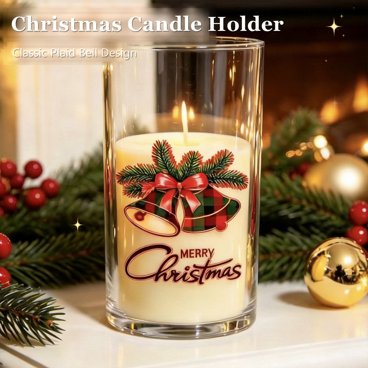 Christmas electronic candle holder -  LED decorative item - Santa Claus, snowman and reindeer pattern gift