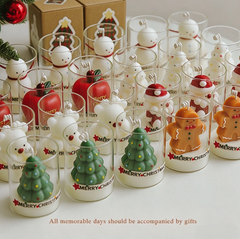 Holiday Cuties: Christmas Bubble Candles in a Glass — Gift-Ready